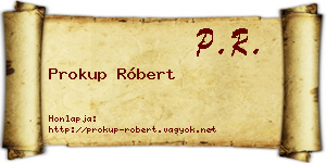 Prokup Róbert névjegykártya